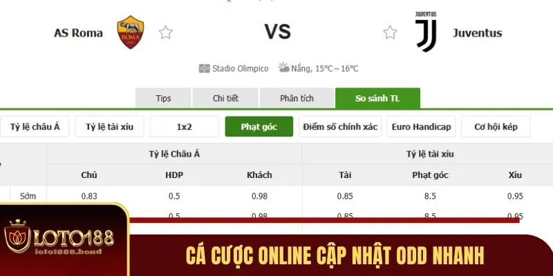 Cá Cược Thể Thao Trực Tuyến Loto188 - 3 Chiến Thuật Giúp Thắng Lớn 3 Cá cược online cập nhật odd nhanh